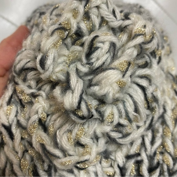 CLAIRES Head Wrap Ear Warmer Beige Gray Black Gold NWT - Picture 5 of 7